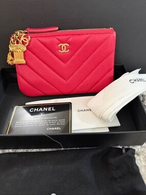 CHANEL Hot Pink/Fuscia Mini-O Case